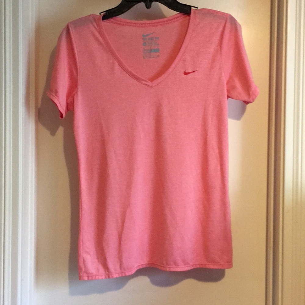 UEC Nike DriFit shirt red with white pin stripes size M